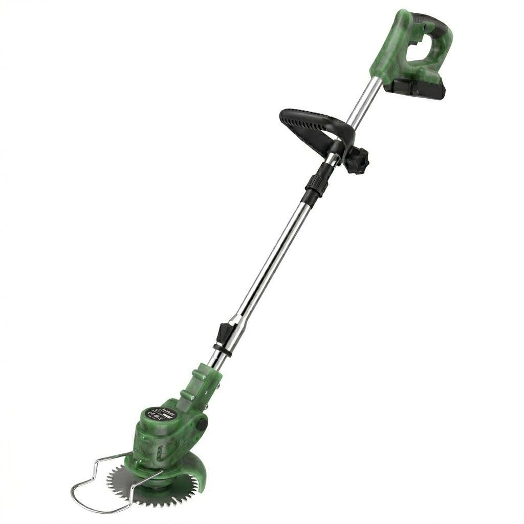 21V Cordless Strimmer, 700W Grass Trimmer with 2x 2000mAh Batteries, Lightweight Foldable Battery Strimmers Cordless with 26 Blades,90° Adjustable Head for Garden Lawn Weeding - Jade Green
