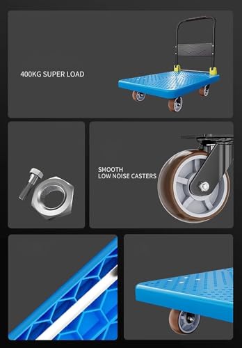 Carretilla de plataforma plegable con ruedas silenciosas miniatura 3