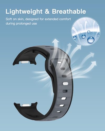 Image of Bands for Samsung Watch 8 Smartwatch,Sport quick-release Silicone Band for Samsung Watch 8,Soft Lightweight & Ventilated Comfort Replacement Smartwatch Strap,Adjustable Wristband