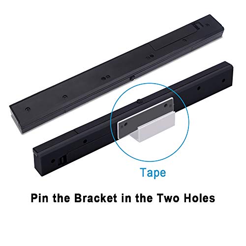 Replacement Wii Wireless Sensor Bar, Infrared Ir Ray Motion Sensor Signal Receiver For Nintendo Wii And Wii U Console With Stable Stand And 4 Aaa Batteries(Black) #TOP3