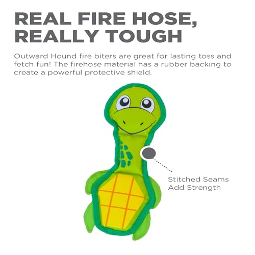 Outward-Hound-Fire-Biterz-Turtle-Plush-Firehose-Material-Interactive-Dog-Toy-Medium Outward Hound Fire Biterz Turtle Plush Firehose Material Interactive Dog Toy Medium