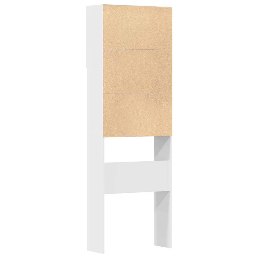 vidaXL Armario de Lavadora Madera ingeniería Blanco 64x24x190 cm, Armario de Lavadora, Armario de lavandería, Armario de lavandería