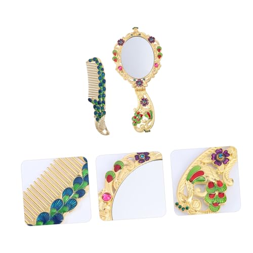 Espejo de Maquillaje Plegable Retro CALLARON con Peine miniatura 6