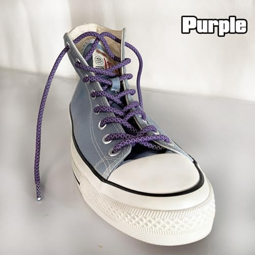 Image of VASGO Sport Round Shoe Laces Reflective, for Sport /Casual /Trainer Sneaker [5 Different Lengths Thick 12 Colors]