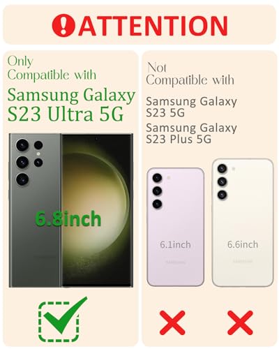 Shorogyt for Samsung Galaxy S23 Ultra Case Wallet Crossbody, RFID Blocking Card Holder Slots Designer Sun Moon Leather Handbag Purse Phone Cases with Lanyard for S23 Ultra