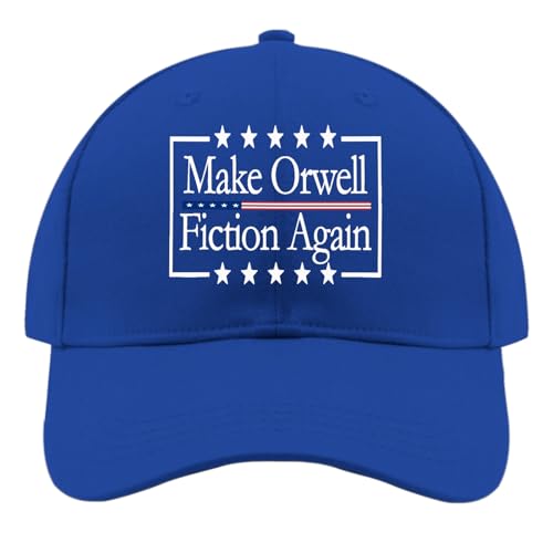 Make Orwelll Fiction Again Hat for Men Retro Baseball Hat Women Blue Cycling Cap Fashion Unique