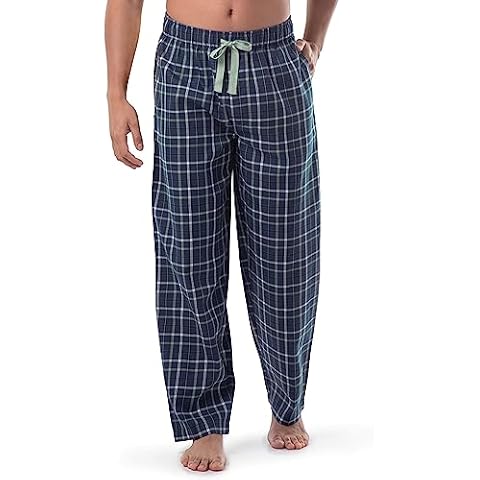 Joseph Abboud Men's Woven Sleep Pajama Lounge Pants, Blue Plaid, Large Cover