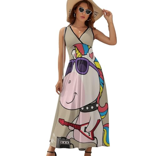 Robe longue d'été sans manches femmes coupe maxi fluide
