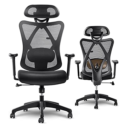 YEATION オフィスチェア 人間工学 椅子 メッシュ テレワーク デスクチェア ワークチェア ビジネスチェア エルゴノミクス パソコンチェア リクライニングチェア オットマン付き ハイバック 社長椅子 ゲーミングチェア 事務用 勉強用