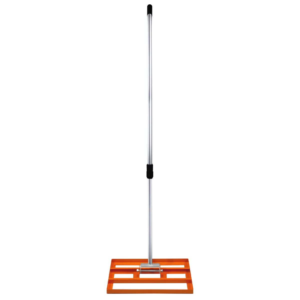Lawn Leveller 50cm x 32cm Levelling Rake Lute Heavy Duty Lightweight Galvanised Steel Aluminium Orange 1.2-1.9m Extendable Handle Easy Grip Landscaping Garden Tool Grass Soil Artificial Turf Compost