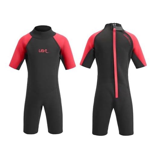 Urban Beach Unisex Jugend Sharptooth Kinder Shorty Neoprenanzug, rot, 9-10 Jahre
