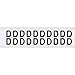Brady 9712-D 97 Series 3/4" Height, 21/32" Width, B-946 High Performance Vinyl, Black On White Color Indoor Or Outdoor Letter Label Legend "D" (20 Labels Per Card)