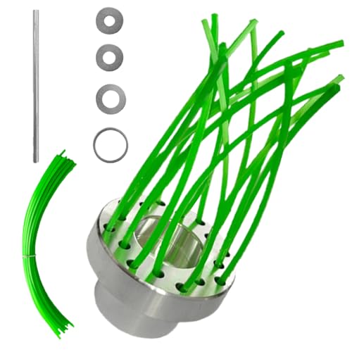 Shinybox Cabezal Desbrozadora Universal, Cabezal de Aluminio con 32 Hilos de Nailon, Compatible con la Mayoría de Desbrozadoras y Recortadoras, Desmalezado Eficiente y Protección de Superficies