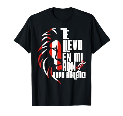 Te Llevo en mi ADN Aupa Athletic Leon Rojiblanco Camiseta