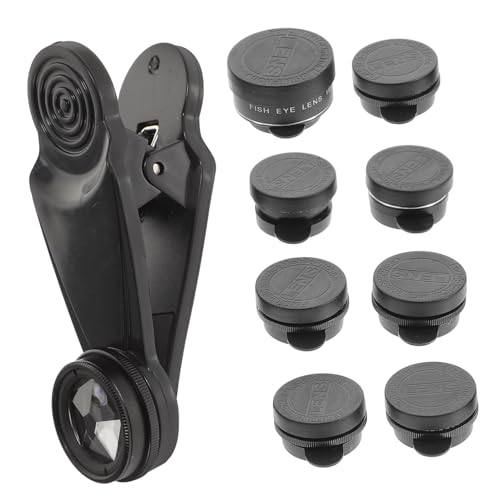 HOOTNEE 1 Set 10 in 1 Phone Lens Set Wide Angle Phone Lens Fisheye Camera Lense Smartphone Wide Angle Len Extension Phone Lens Clip on Lens Coated Optical Glass Lens Major Fisheye Lens