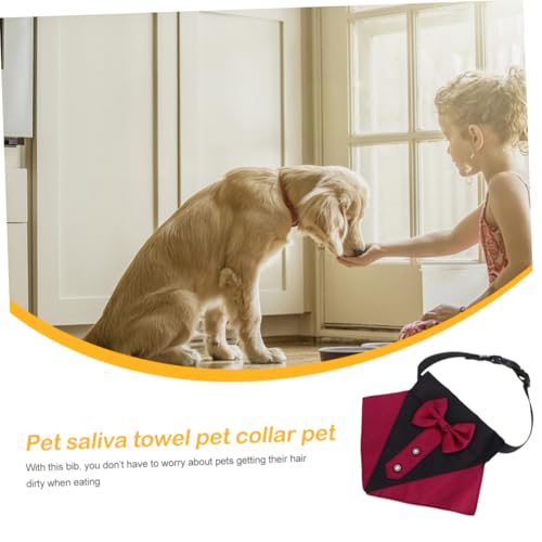 VICASKY Hundebandana mit Schleife Dreieckiges Atmungsaktives Halstuch für Hunde Verstellbar Stilvolles Hundeaccessoire für Fotoshootings Geeignet für Hunderassen Komfortabel und