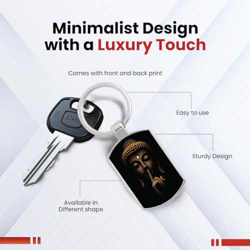 Image of Premium Printed Metal Keychain for Men & Women | High-Definition Artwork Print | Durable Key Ring for Car, Bike, Home & Office Keys | Stylish Decorative Key Holder Gift