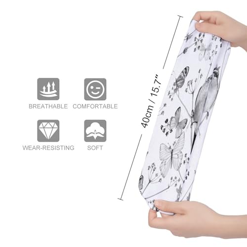 1 Pair Long Athletic Foot Socks Thick Compression Crew Stockings 15.7x3.9 in2