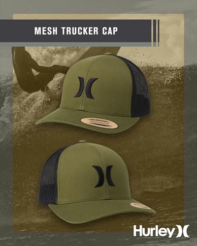 Image of Hurley Mens Cap Del Mar Mesh Panel Trucker Hat with Snap Back