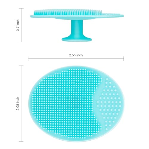 Face Scrubber, Facial Exfoliator, Face Scrub Brush, Soft Face Brush, Silicone Facial Cleansing Brush, Face Exfoliator Blackhead Acne Pore Cradle Cap Face Wash Brush for Deep Cleaning Skin Care 4 Pack - Image 3