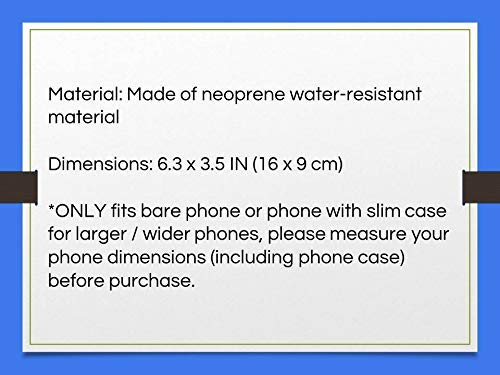 Image of Neoprene Neck Cell Phone Sleeve Bag Pouch w / Clip (Black Heart Pattern) | Tainada small shockproof water-resistant, lightweight cellphone pocket holder carrier, w / adjustable lanyard and carabiner