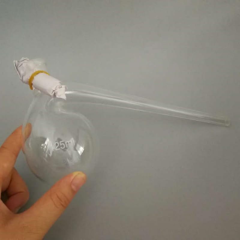 Matraz de vidrio de alto contenido en borosilicato Matraz de retorta de vidrio de borosilicato con cuello curvado, varios tamaños for uso en laboratorio(1000ml)