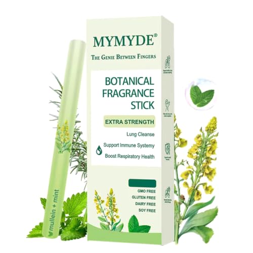 MYMYDE Mullein Mint Fragrance Stick - Natural Thyme Scent for Relaxation - Non-Electronic Personal Fragrance Accessory - 300Uses (Green)