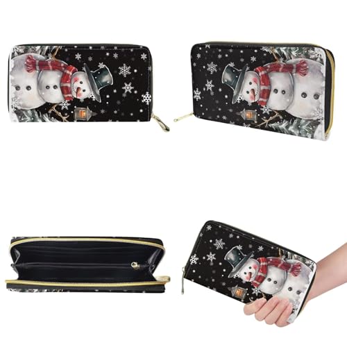 Image of HUGS IDEA Leather Purses and Handbag for Women Bucket Bag with Wrist Wallet 2 Packs