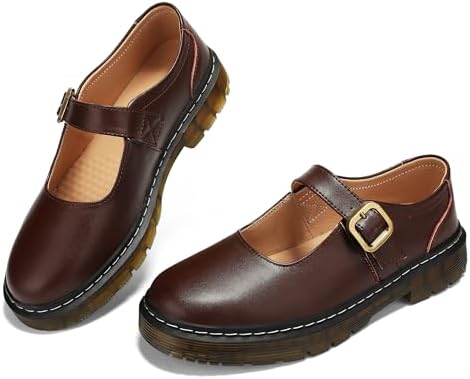 Women's Mary Jane Flats Classic Comfort Slip-On Shoes - Breathabl...