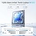 Tivique 18,5 Zoll Laptop,Twin Lake N150 (bis zu 3,6 GHz),8000mAh,16 GB DDR4 512 GB SSD bis zu 2 TB, 1920 x 1080 IPS Full HD Laptop, BT5.0, HDMI, Typ-C, 180° Öffnen und Schließen