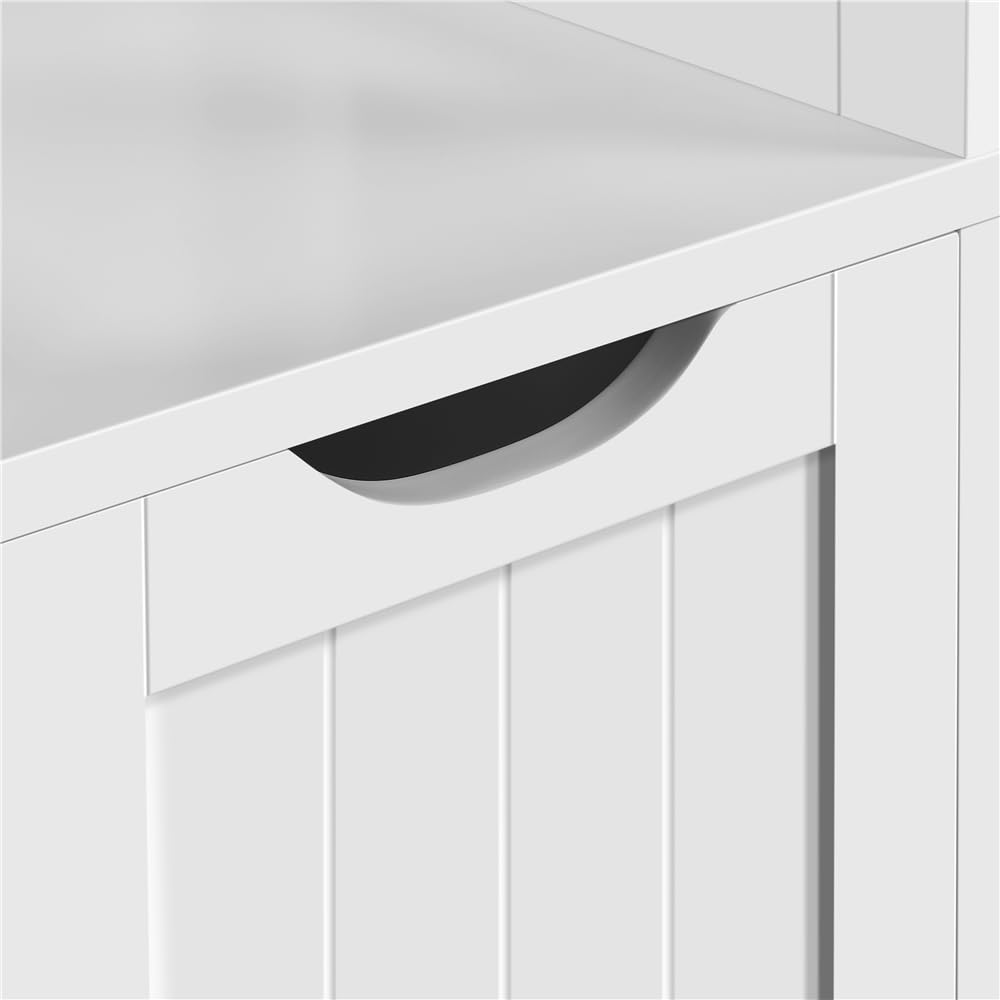 Yaheetech Mobile Bagno Salvaspazio Cassettiera Mobiletto Armadietto,Bianco | Colonna Alta con 3 Cassetti e 2 Scomparti Aperti per Soggiorno e Cucina, Impermeabile e Facile da Pulire, 30 × 30 × 142 cm