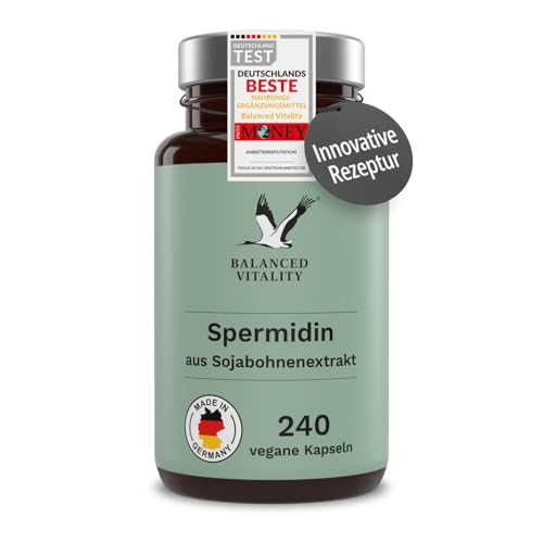 Spermidin Kapseln aus nährstoffreichem Sojabohnenextrakt - 240 vegane...