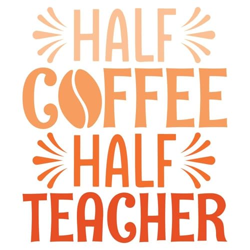 CafePress Half Coffee Half Teacher King Duvet Cover, Printed Comforter Cover, Unique Bedding