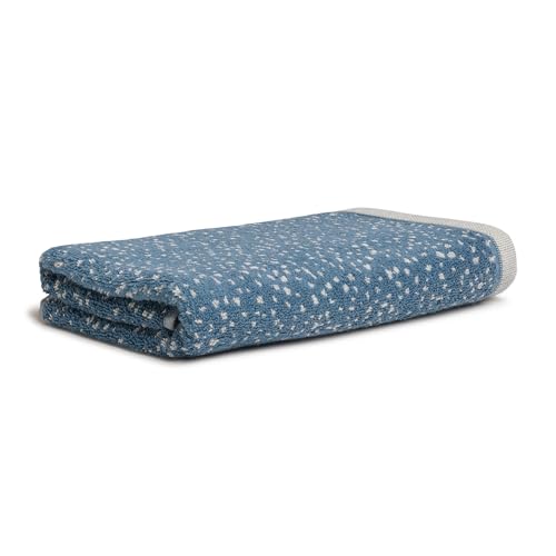 Möve Bohemian Dreams Spots Duschtuch 67 x 140 cm aus 100% Baumwolle, Nature/Steel Blue