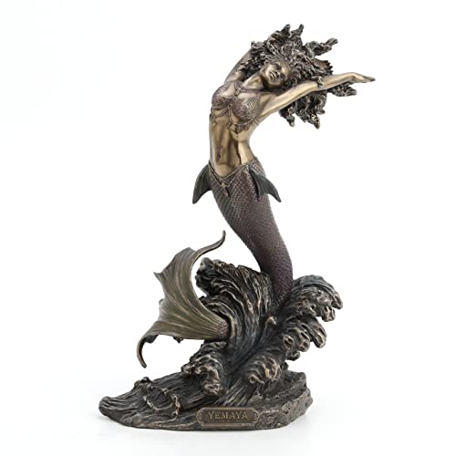 Figurilla Yemaya Diosa del Océano acabado bronce