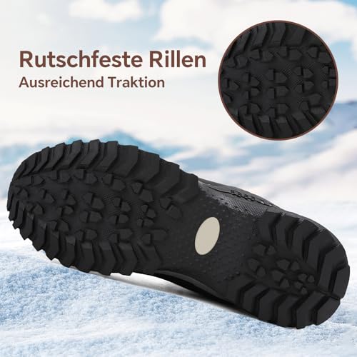 AX BOXING Wanderschuhe Herren Trekkingschuhe Outdoor Wanderstiefel rutschfest Trekkingstiefel Camping Hiking Schuhe Gelb EU44