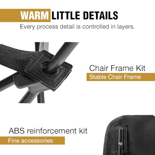 Image of Lyrovo Portable Folding Camping Chair High Back | 90 to 145 Degree Adjustable Compact Lightweight | Foldable Chair for Camping, Beach, Picnic & Balcony