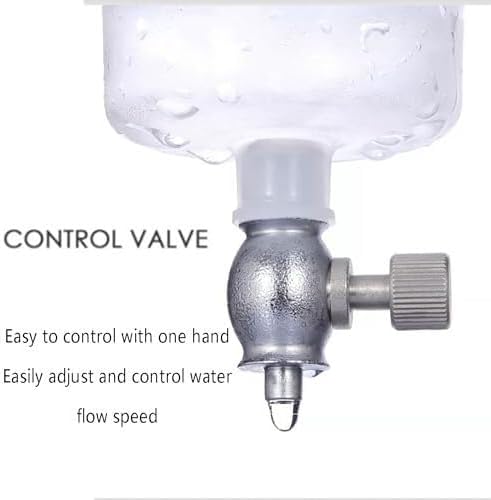 Cold Brew Drip Tower with Adjustable Stainless Steel Valve, Hand-Blown Glass Pot, Portable Ice Coffee Tea Brewer for Smooth Cold Drinks