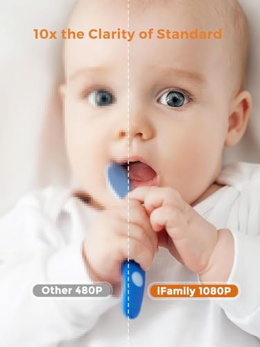 Image of iFamily 7 inch Large Split Baby Monitor with 2 HD Cameras and Audio