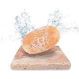 Moderne Travertin Seifenschale echter Naturstein/inkl. Antirutschfüße/auch als Glas-Untersetzer...