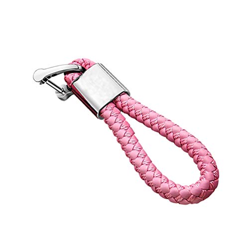 M.JVisun Soft TPU Case Cover Protector Case for Audi Flip Car Remote Key Fob Cover for Audi A1 A3 A4 A6 A8 Quattro Q2 Q3 Q7 R8 RS3 RS6 S3 S6 TT TTS Key Shell - Glossy Pink - Braided Keychain - Image 5