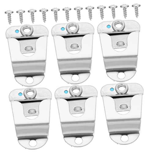 6Pcs Handheld Microphone Holder Clips with Screws Durable Stainless Steel Mic Hanger for Various Models Reliable Mic Clip Hooks for Easy Installation