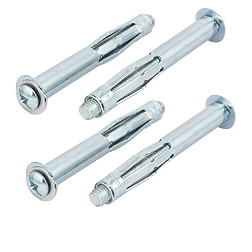 Aexit 4pcs M6x80mm Thread Expansion Bolt Sleeve Anchor for 28mm-45mm Hollow Wall (f2a7d7d5538f31ac10c392bb1bcedd43)