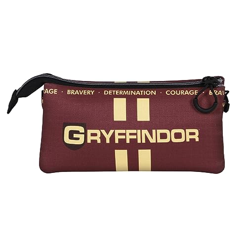 Harry Potter Gryffindor22-ECO Triple Pencil Case, Burgundy, 23 x 11 cm - Image 3