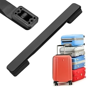 Nodcows Koffergreep, kunststof bagagegreep, reserve-koffergreep, 20 cm, voor koffer, reiskoffer, bagagekoffer, gereedschapskoffer (zwart)
