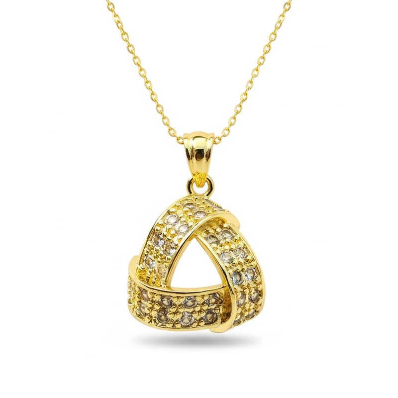 Pendentif nœud trinité argent et zircone LKBEADS, le cadeau fait main idéal