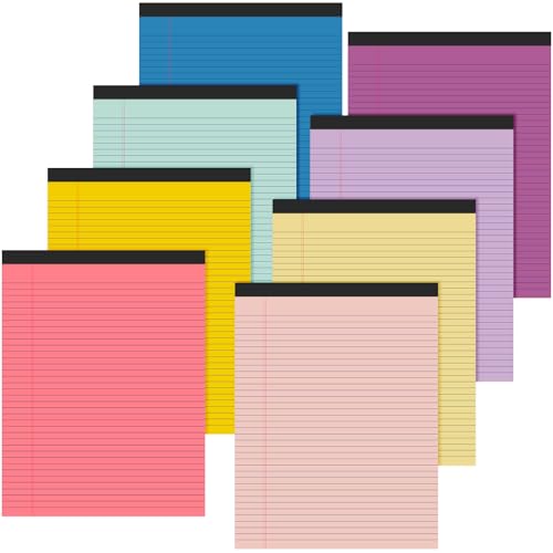Blocs-notes colorés Fuutreo 21,6x27,9 cm lignés pour bureau