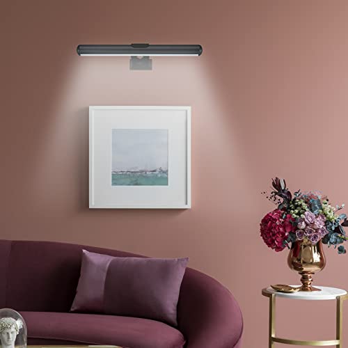 Image of MIOBLUE Rechargeable Picture Lights with Remote,Full Metal Painting Light Display LED Battery Lamp with 3 Lighting Modes, Dimmable Dartboard Light with Timer for Paintings Potrait