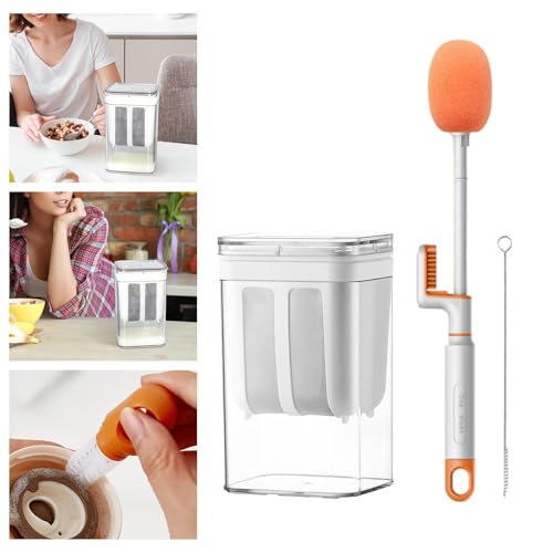 Passoire à yaourt orange 1100 ml avec filtre réutilisable pour la cuisine - 8
