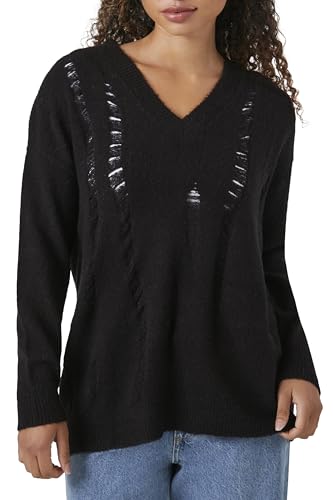 Forever 21 Women's Open-Knit V-Neck Sweater